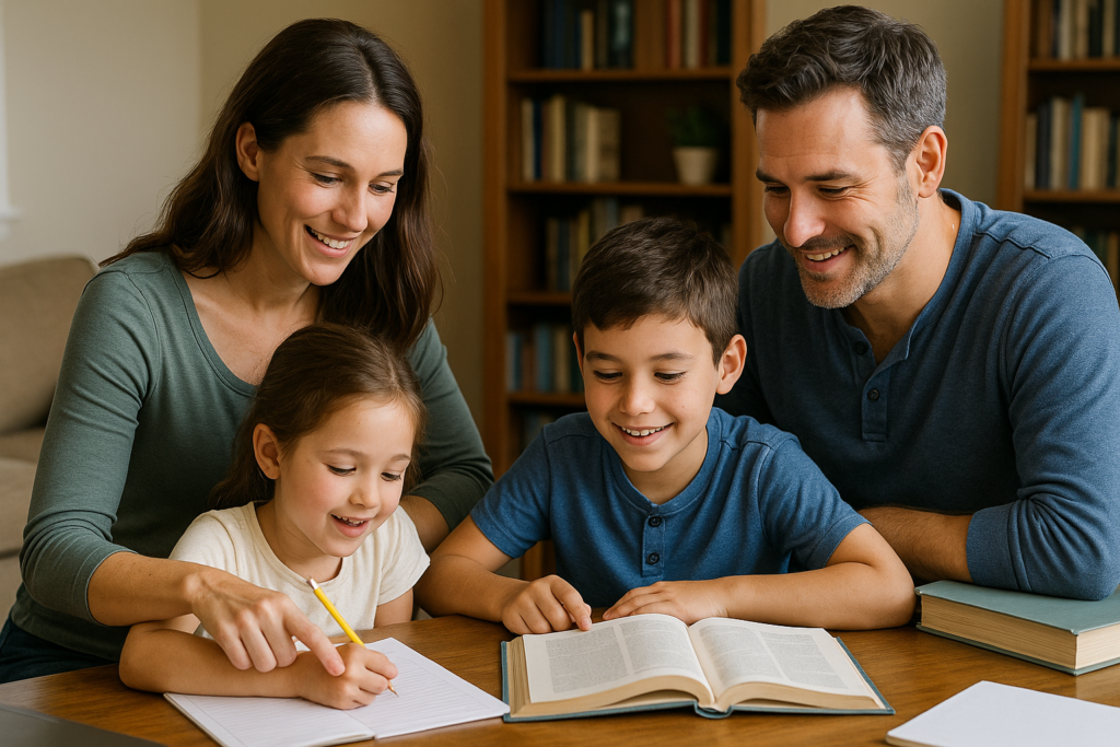 homeschooling family
